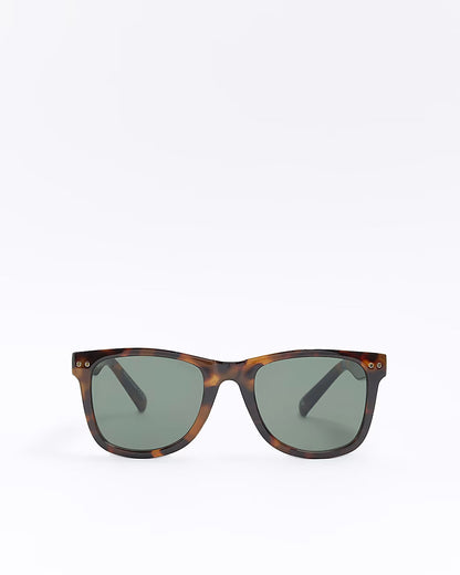 BROWN TORTOISE SHELL SQUARE SUNGLASSES