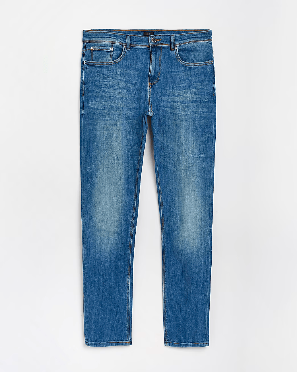 MEDIUM BLUE RELAXED SKINNY FIT JEANS