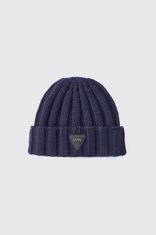 RUBBER BRANDED CHUNKY BEANIE