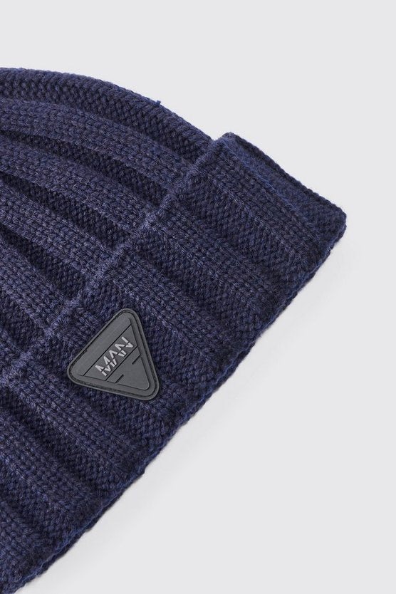 RUBBER BRANDED CHUNKY BEANIE