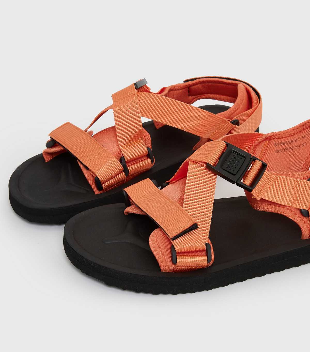 ORANGE WEBBED STRAP TECHNICAL SANDALS