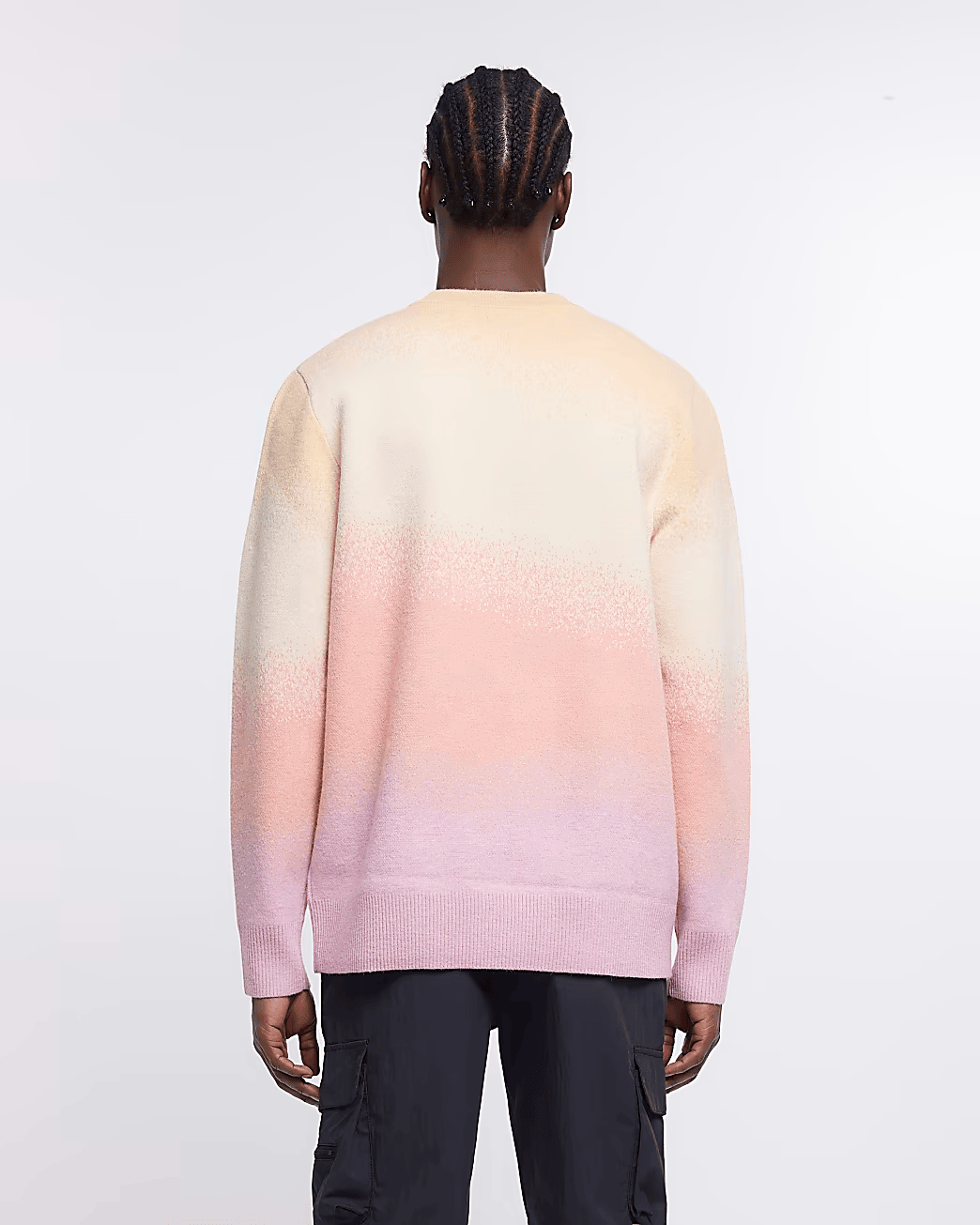 PINK REGULAR FIT KNITTED OMBRE JUMPER