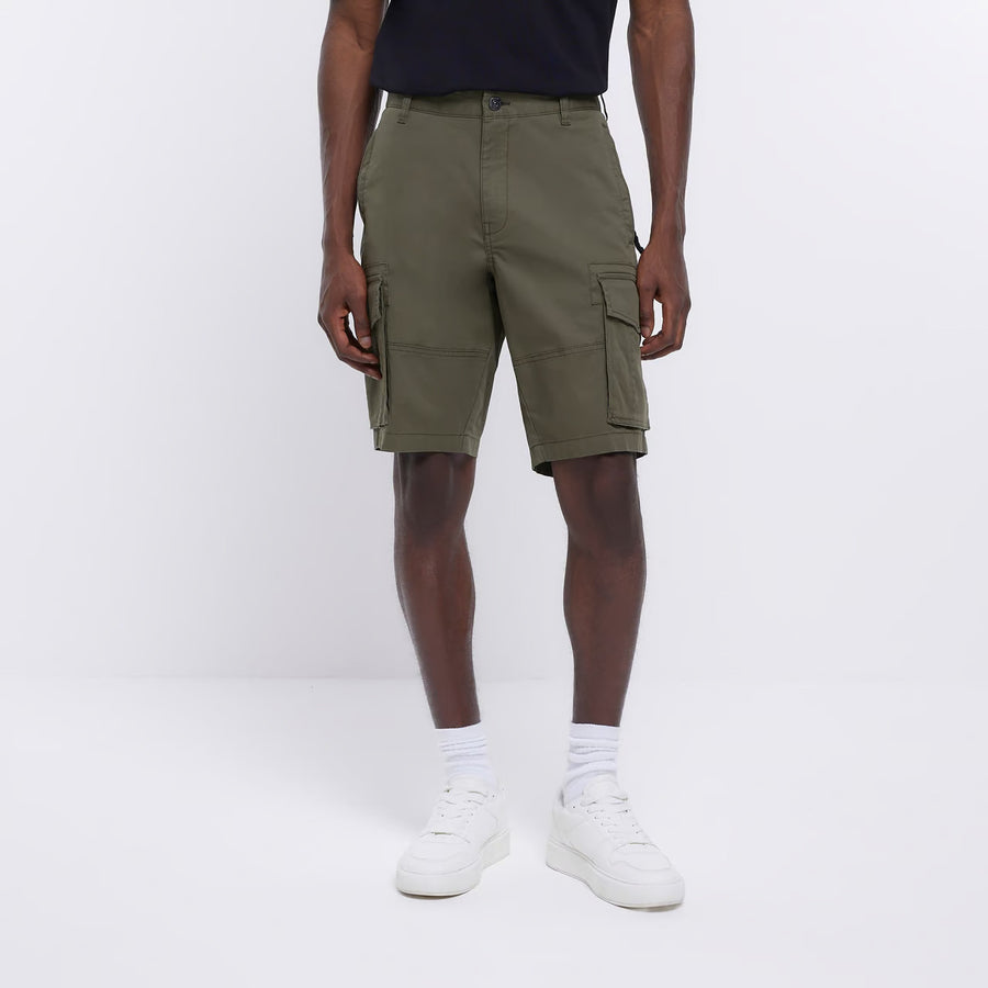 UTILITY CARGO SHORTS KHAKI REGULAR FIT