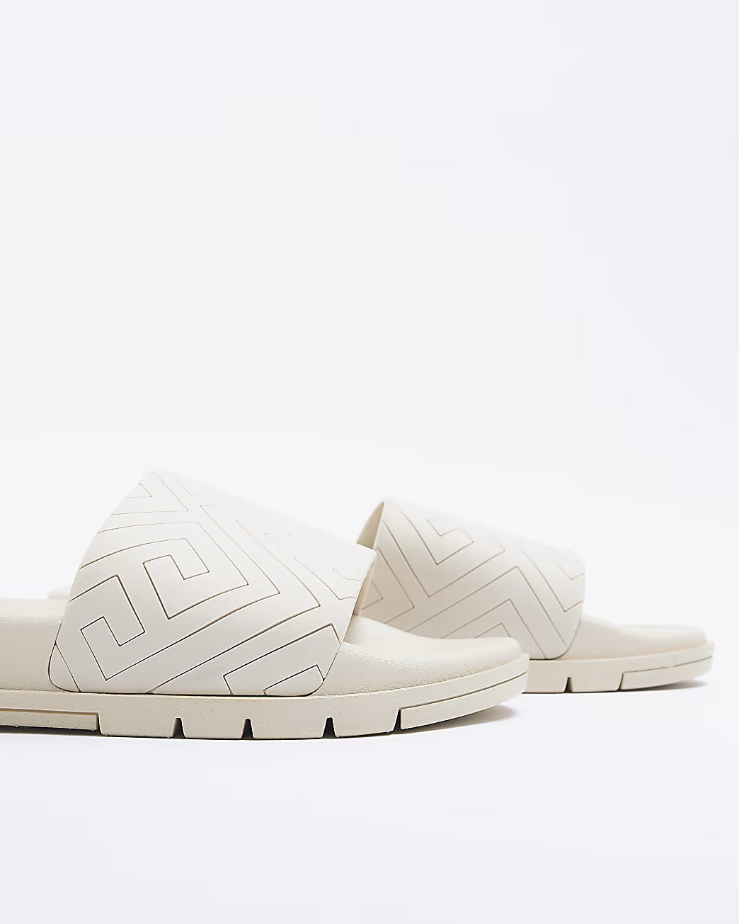 STONE GEOMETRIC PRINT BUBBLE DETAIL SLIDERS