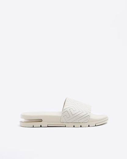 STONE GEOMETRIC PRINT BUBBLE DETAIL SLIDERS