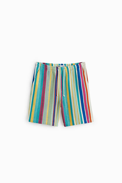 STRIPED JACQUARD BERMUDA SHORTS STRIPED