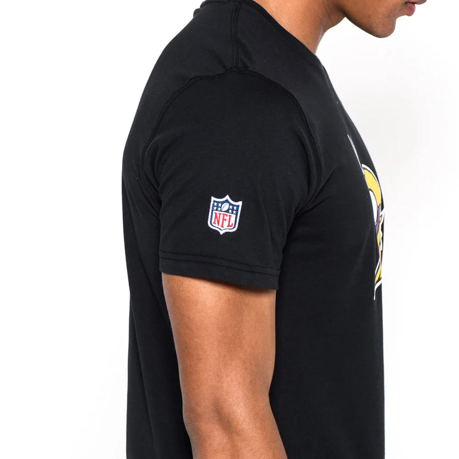 MINNESOTA VIKINGS TEAM LOGO BLACK T-SHIRT