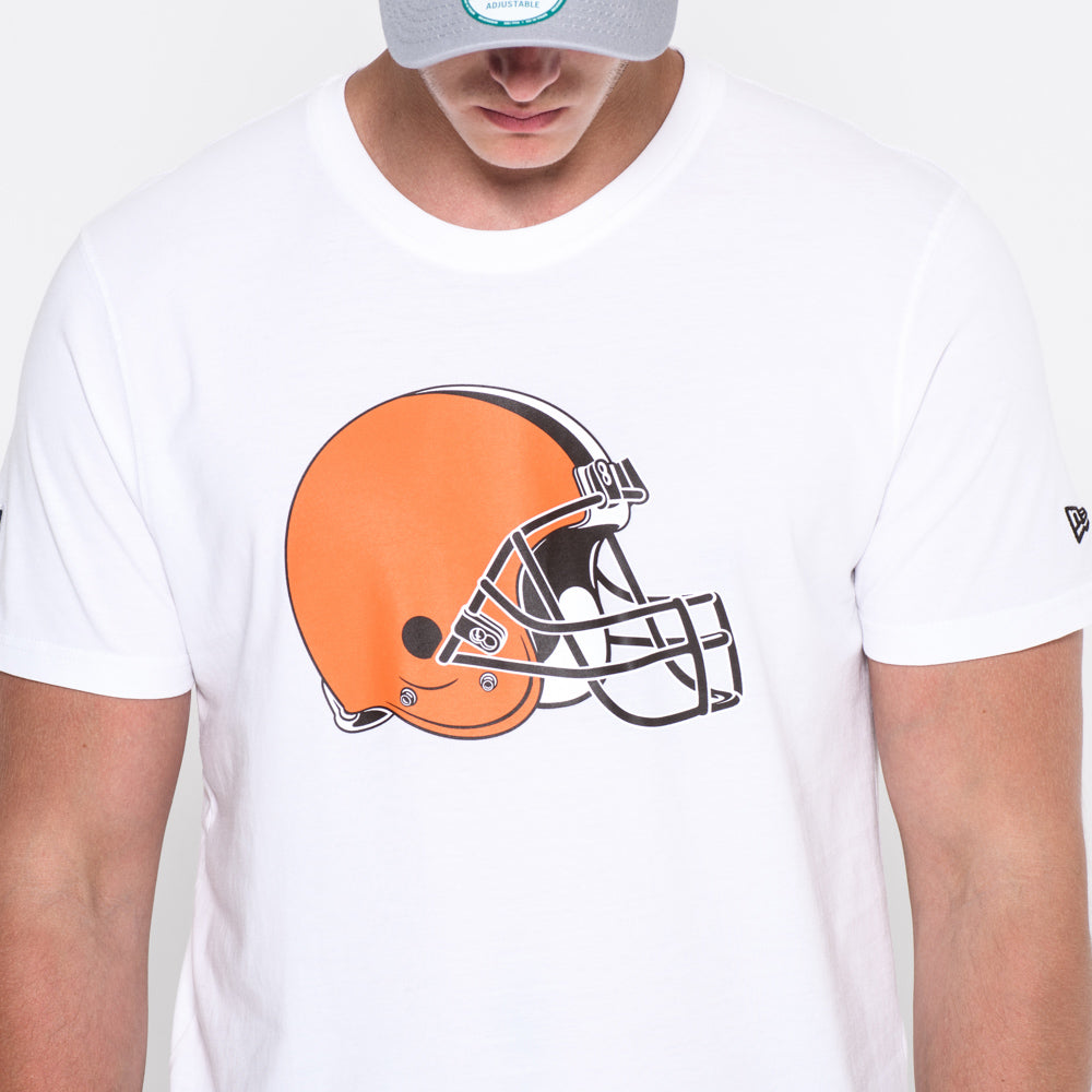 CLEVELAND BROWNS NFL TEAM LOGO WHITE T-SHIRT