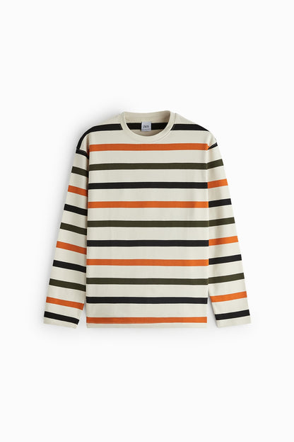 STRIPED LIGHTWEIGHT SWEATSHIRT