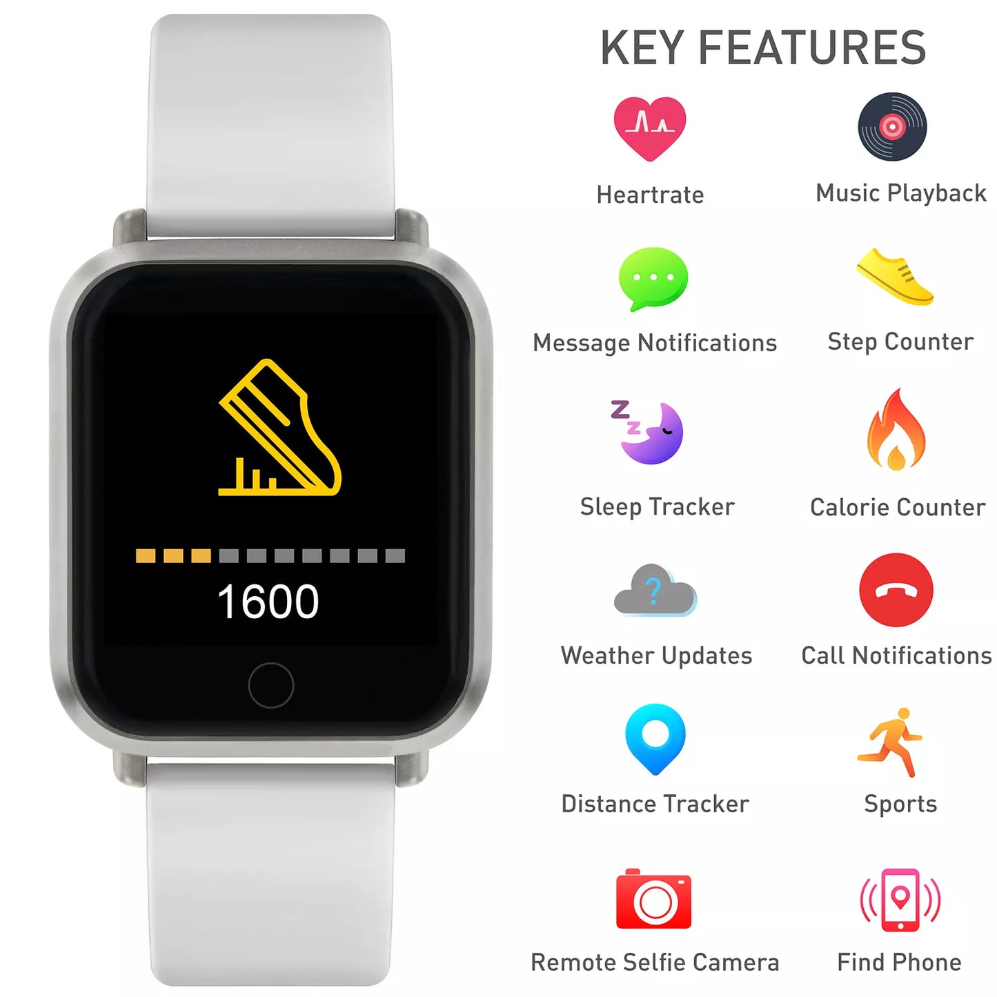 SERIES 6 WHITE SILICONE STRAP SMARTWATCH