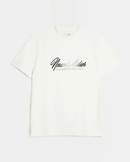 SLIM FIT TWILL EMBROIDERED T-SHIRT