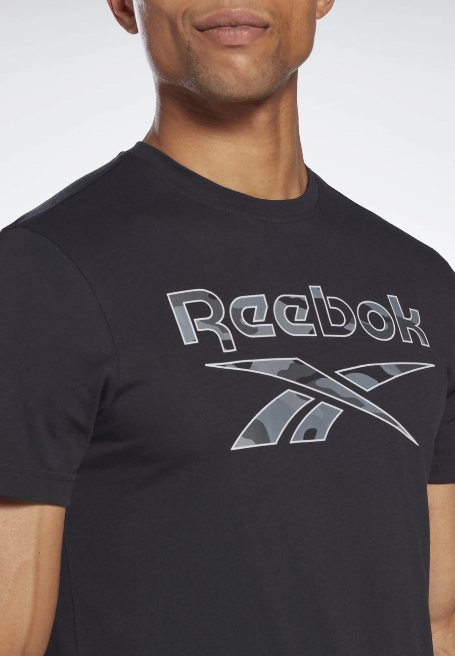CAMO LOGO T-SHIRT IN BLACK
