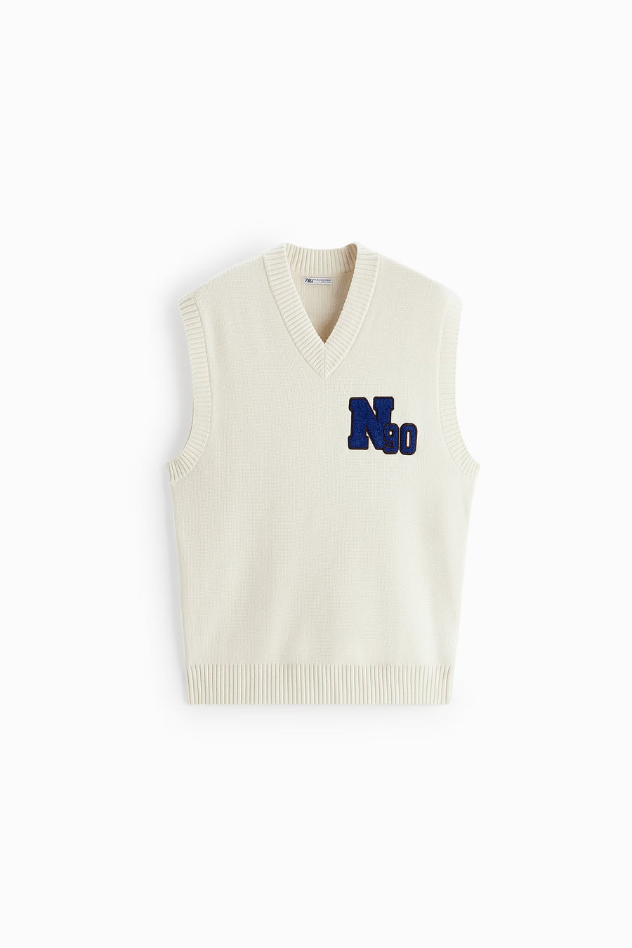 KNIT VEST WITH PATCH