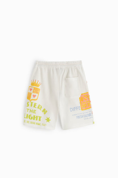 BERMUDA SHORTS WITH PRINTED GRAPHICS