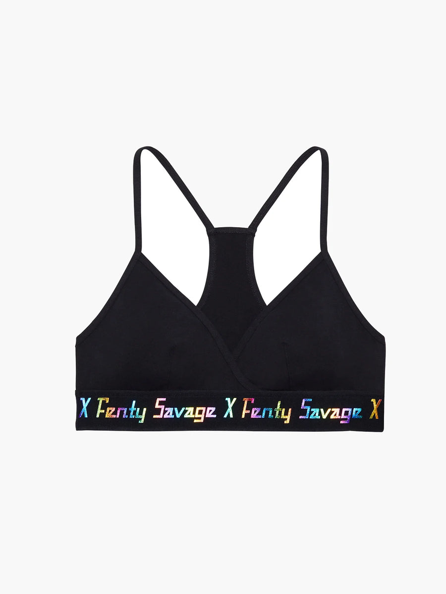 FOREVER SAVAGE BRALETTE WITH RAINBOW LOGO