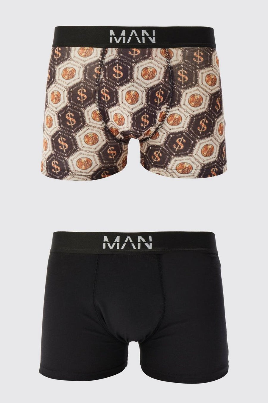 2 PACK MONEY PRINT BOXERS