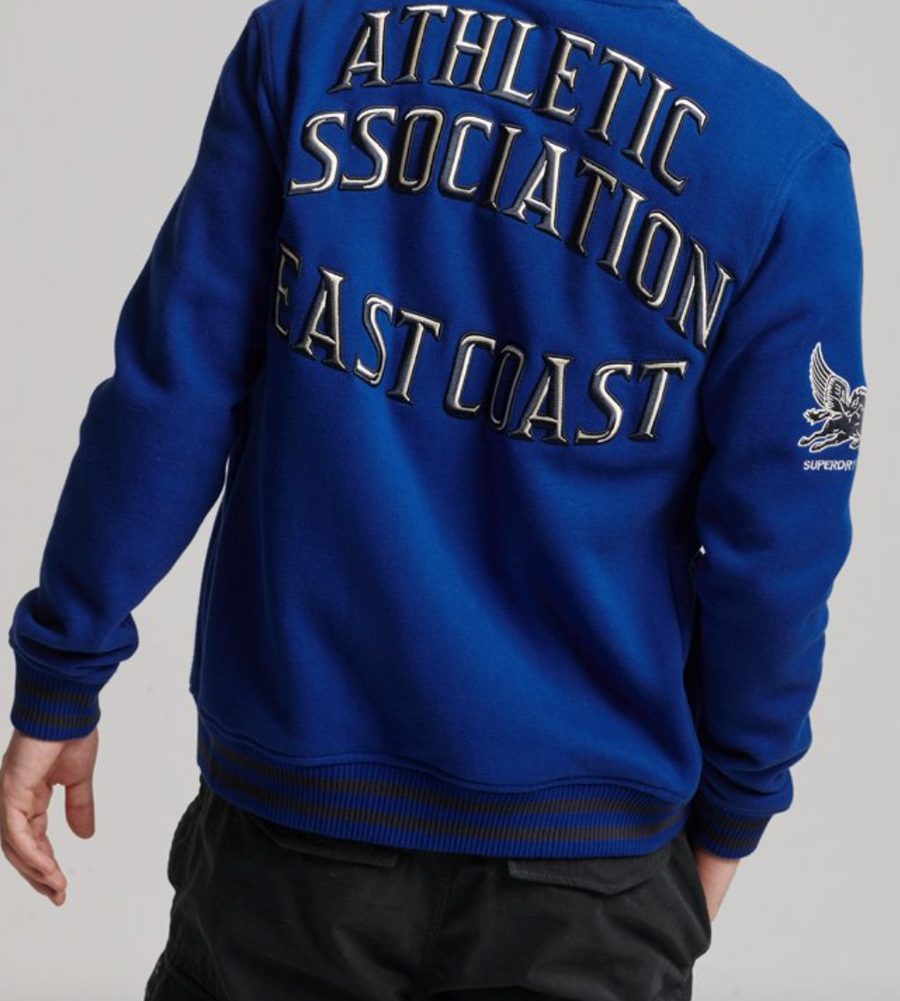 COLLEGIATE JERSEY VARSITY BOMBER JACKET