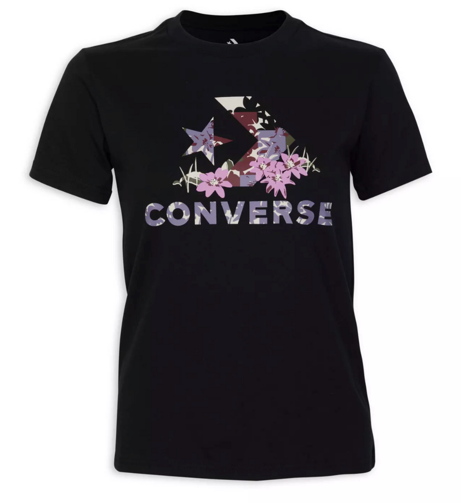 STAR CHEVRON ABSTRACT FLOWERS T-SHIRT